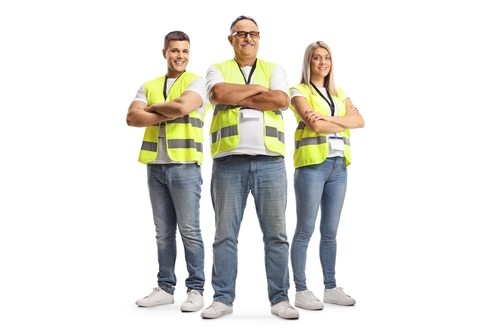 Grupo de fabricación con trabajador maduro