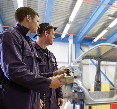 assembly line two men