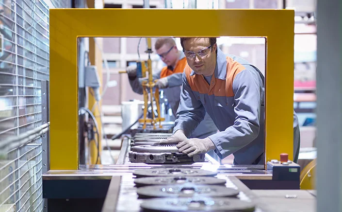 assembly line two men